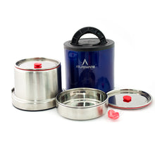 Load image into Gallery viewer, Atlasware Stainless Steel Blue Lunch box 725ml (2 Container)