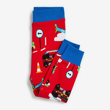 Load image into Gallery viewer, Blue/Red Stripe Vehicules Snuggle Pyjamas 3 Pack (9mths-6yrs)