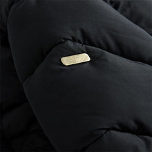 Load image into Gallery viewer, Black Regular Length Shower Resistant Faux Fur Lined Hooded Padded Coat (3-12yrs)