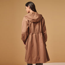 Load image into Gallery viewer, Pink Lightweight Shower Resistant Hooded Longline Parka