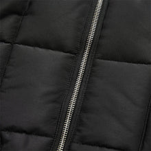 Load image into Gallery viewer, Black Shower Resistant Padded Puffer Hooded Mid Length Coat