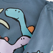 Load image into Gallery viewer, Navy Character Sweatshirt and Jogger Set