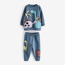 Load image into Gallery viewer, Navy Character Sweatshirt and Jogger Set