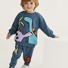 Load image into Gallery viewer, Navy Character Sweatshirt and Jogger Set