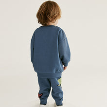 Load image into Gallery viewer, Navy Character Sweatshirt and Jogger Set