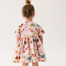 Load image into Gallery viewer, Pink Printed Relaxed 100% Cotton Dress