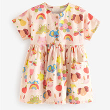 Load image into Gallery viewer, Pink Printed Relaxed 100% Cotton Dress