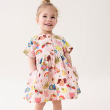 Load image into Gallery viewer, Pink Printed Relaxed 100% Cotton Dress
