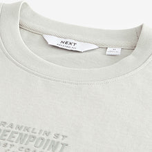 Load image into Gallery viewer, Grey Single Relaxed Fit Graphic Heavyweight T-Shirt