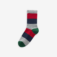 Load image into Gallery viewer, Rugby Stripe Cotton Rich Socks 5 Pack