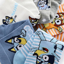 Load image into Gallery viewer, Bluey License Character Cotton Rich Socks 5 Pack