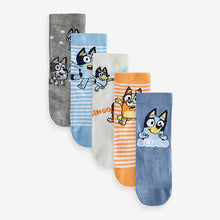 Load image into Gallery viewer, Bluey License Character Cotton Rich Socks 5 Pack
