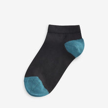 Load image into Gallery viewer, Colourblock Heel And Toe Trainer Socks 7 Pack