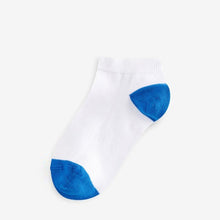 Load image into Gallery viewer, Colourblock Heel And Toe Trainer Socks 7 Pack