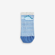 Load image into Gallery viewer, Blue Dinos Rich Trainers Socks 7 Pack