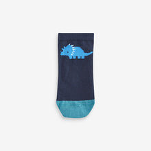 Load image into Gallery viewer, Blue Dinos Rich Trainers Socks 7 Pack