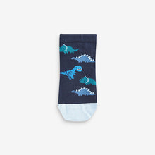 Load image into Gallery viewer, Blue Dinos Rich Trainers Socks 7 Pack
