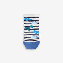 Load image into Gallery viewer, Blue Dinos Rich Trainers Socks 7 Pack