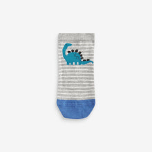 Load image into Gallery viewer, Blue Dinos Rich Trainers Socks 7 Pack