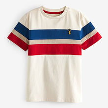 Load image into Gallery viewer, Red/Blue Textured Colourblock 100% Cotton T-Shirts 3 Pack (3-12yrs)
