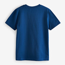 Load image into Gallery viewer, Red/Blue Textured Colourblock 100% Cotton T-Shirts 3 Pack (3-12yrs)