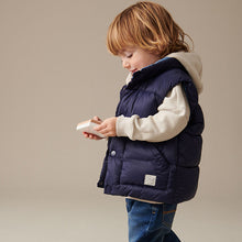 Load image into Gallery viewer, Navy Blue Padded Gilet (3mths-6yrs)