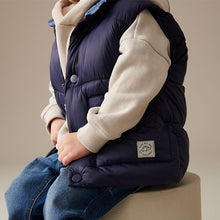 Load image into Gallery viewer, Navy Blue Padded Gilet (3mths-6yrs)