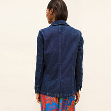Load image into Gallery viewer, Denim Rinse Single Breasted Blazer