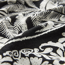 Load image into Gallery viewer, Black on White Linen Blend Sleeveless Shift Dress