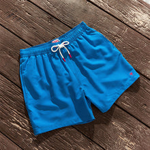 Load image into Gallery viewer, Cobalt Blue Palm Logo Essential Swim Shorts