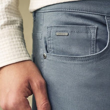 Load image into Gallery viewer, Light Blue Slim Fit Soft Touch 5 Pocket Jean Style Trousers