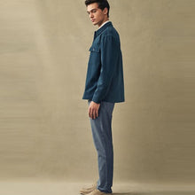 Load image into Gallery viewer, Light Blue Slim Fit Soft Touch 5 Pocket Jean Style Trousers