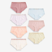 Load image into Gallery viewer, Multi Pastel Sparkle Waistband Hipsters 7 Pack (2-12yrs)