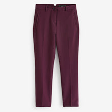 Load image into Gallery viewer, Burgundy Red Tailored Slim Trousers