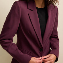 Load image into Gallery viewer, Burgundy Red Single Breasted Blazer