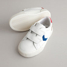 Load image into Gallery viewer, White Standard Fit (F) Two Strap Touch Fastening Shoes