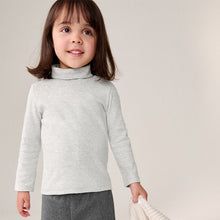 Load image into Gallery viewer, Grey Brushed Long Sleeve Roll Neck Top (3mths-6yrs)