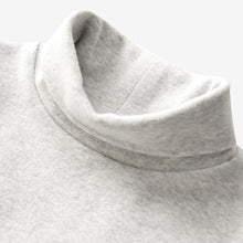 Load image into Gallery viewer, Grey Brushed Long Sleeve Roll Neck Top (3mths-6yrs)