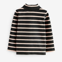 Load image into Gallery viewer, Stripe Brushed Long Sleeve Roll Neck Top (3mths-6yrs)