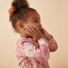 Load image into Gallery viewer, Pink Vintage Floral Cotton Rich Long Sleeve Rib T-Shirt (3mths-7yrs)