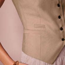 Load image into Gallery viewer, Mink Brown One Shoulder Waistcoat