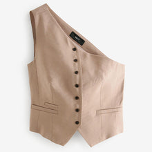 Load image into Gallery viewer, Mink Brown One Shoulder Waistcoat
