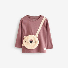 Load image into Gallery viewer, Brown Bear 100% Cotton Long Sleeve Bag T-Shirt (3mths-6yrs)