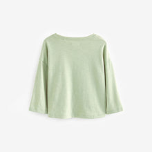 Load image into Gallery viewer, Green Love Slogan 100% Cotton Long Sleeve T-Shirt (3mths-6yrs)