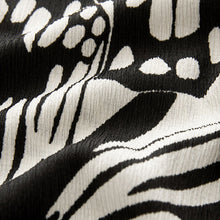 Load image into Gallery viewer, Mono Abstract Butterfly Short Sleeve Ruched Front Textured T-Shirt