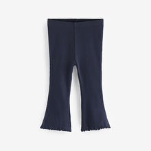 Load image into Gallery viewer, Navy Rib Flare Leggings (3mths-6yrs)