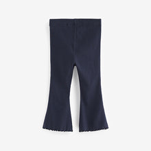Load image into Gallery viewer, Navy Rib Flare Leggings (3mths-6yrs)