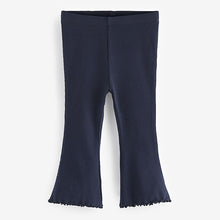 Load image into Gallery viewer, Navy Rib Flare Leggings (3mths-6yrs)