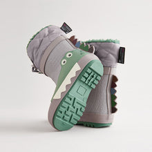 Load image into Gallery viewer, Grey Crocodile Thermal Thinsulate™ Lined Cuff Wellies