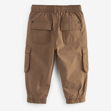 Load image into Gallery viewer, Tan Brown Lined 100% Cotton Cargo Trousers (3mths-6yrs)